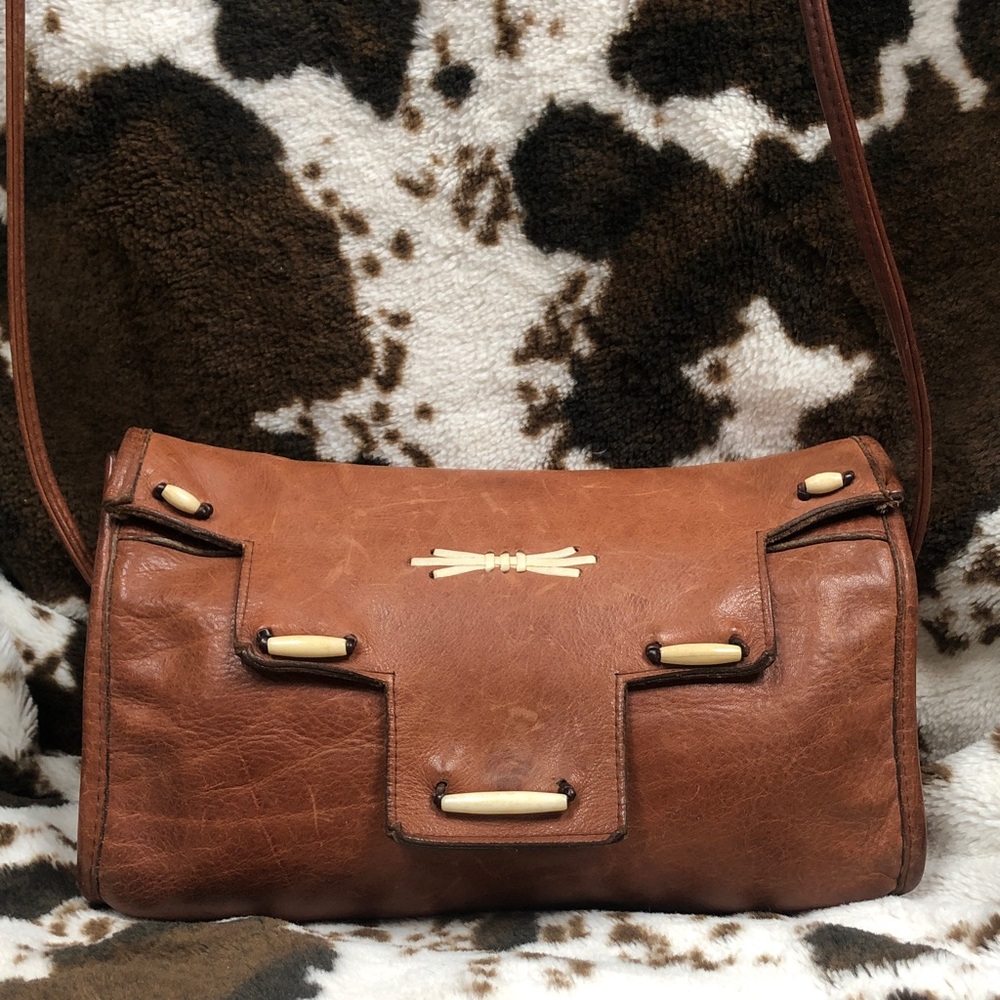 Vintage Yoakum Texas Sibyl’s Collection Western Leather Shoulder Bag